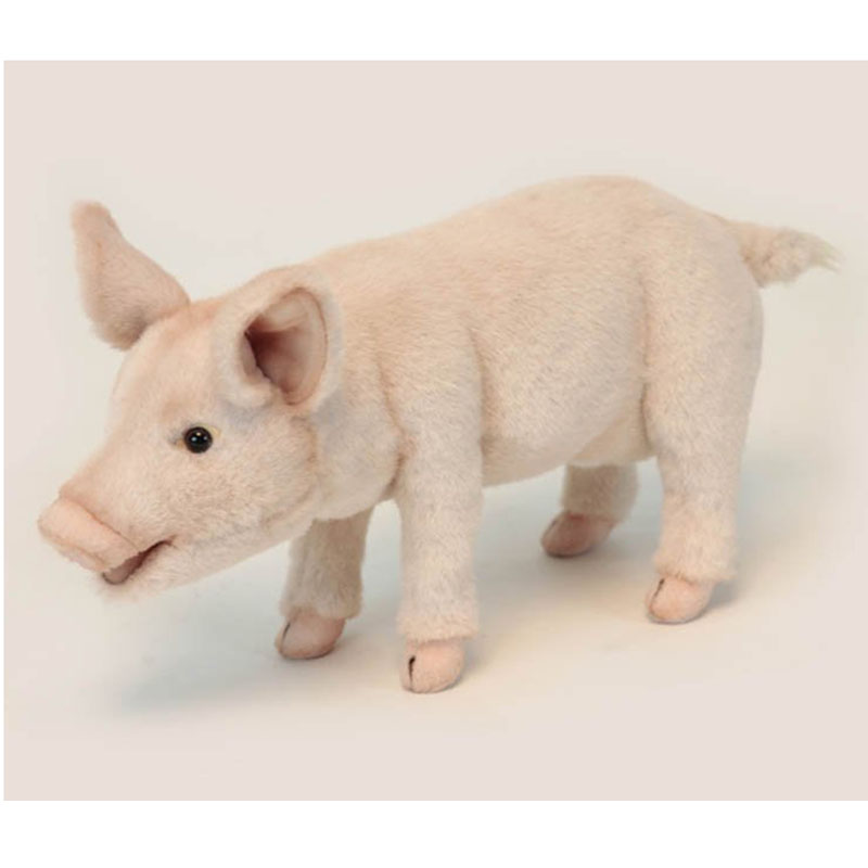 Realistic Piglet Standing Soft Toy by Hansa